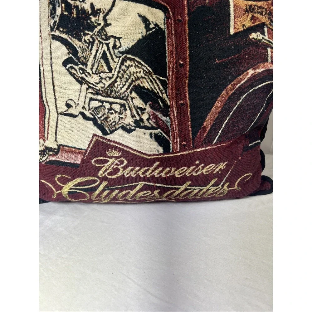 Vintage Budweiser Clydesdales Decorative Pillow Read Description - Picture 2 of 4